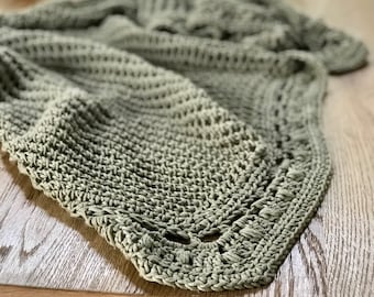 Knit and Crochet Pattern -  shawl , scarf. - PDF PATTERN / tutorial -