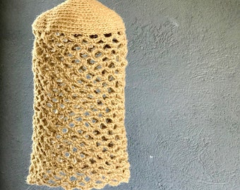 CROCHET LAMP Pattern.  Easy crochet lampshade pattern. PDF tutorial. Boho crochet lamp.