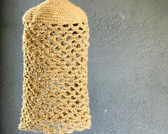 Motif LAMPE AU CROCHET. Modèle d'abat-jour au crochet facile. Tutoriel PDF. Lampe bohème au crochet.