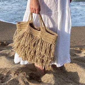 Crochet bag pattern. Summer Boho bag crochet tutorial. Super easy pattern to crochet a tote. image 1