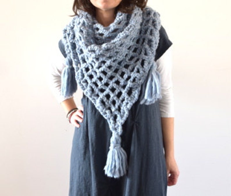 Crochet Pattern Chunky Yarn Shawl PDF PATTERN / Tutorial Etsy
