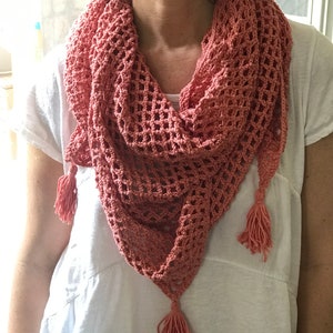 Crochet Pattern - Crochet shawl , scarf. - PDF PATTERN / tutorial - Easy crochet pattern.
