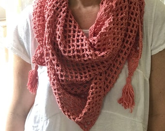 Crochet Pattern - Crochet shawl , scarf. - PDF PATTERN / tutorial - Easy crochet pattern.