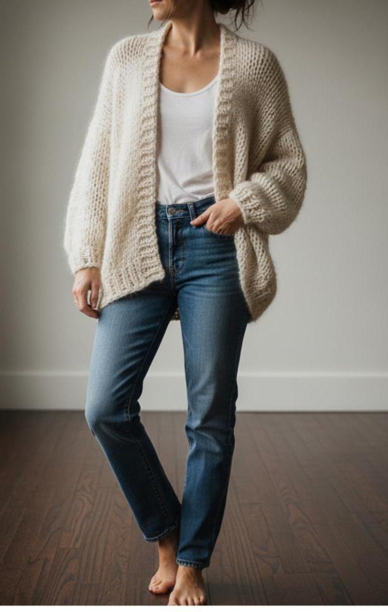 Oversized Cardigan Knitting Pattern / Knitting Tutorial - Easy ...