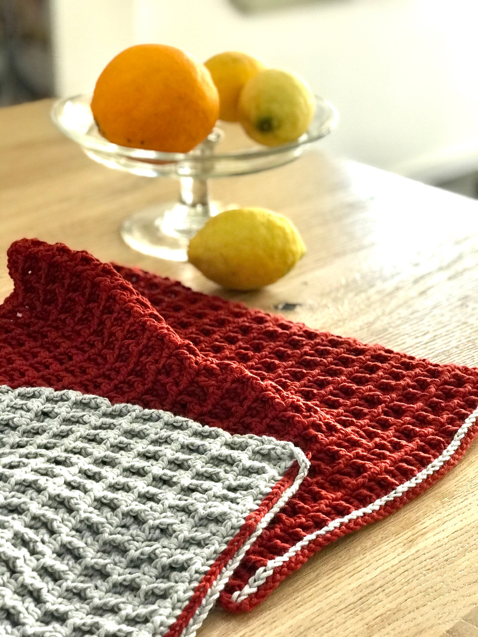 Tea Towel Easy Crochet Pattern. Pair of Combined Hand Towel Etsy