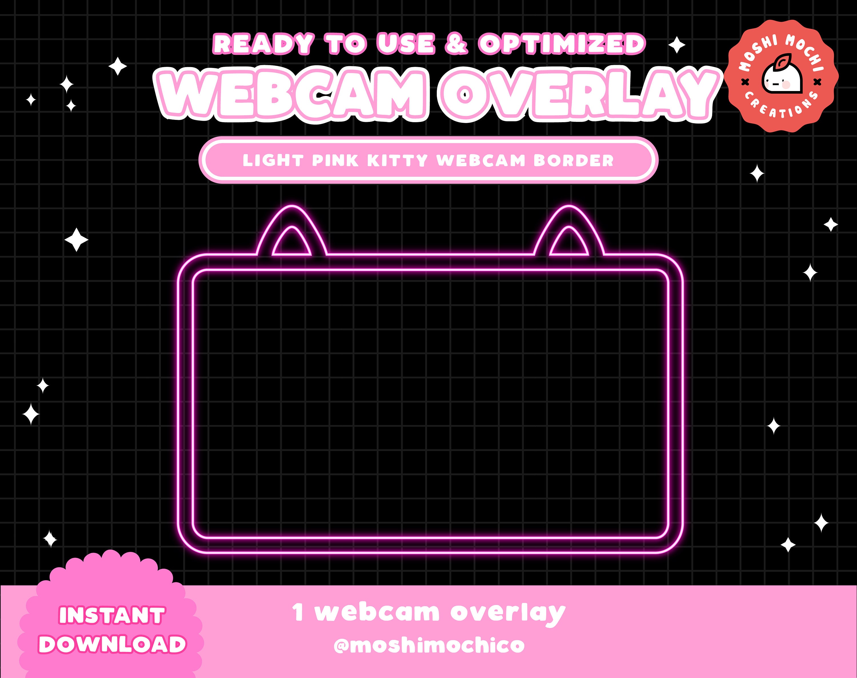 Twitch Cam Overlay Cute Kitty Cat