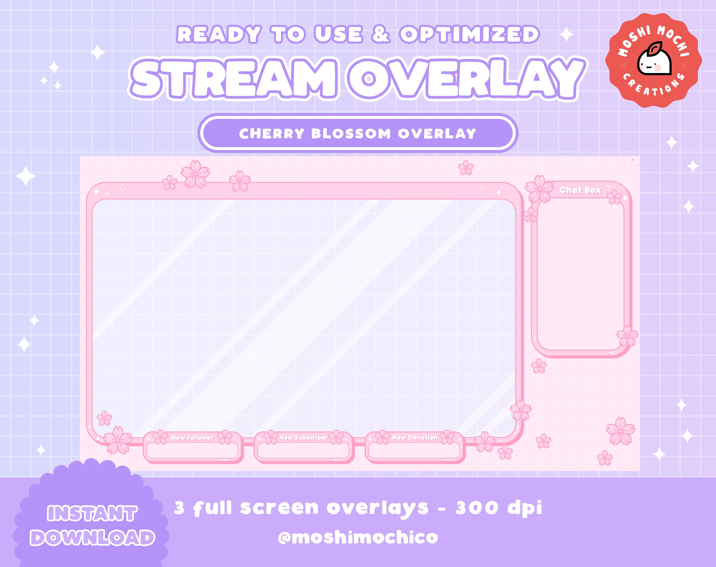 Pink Sparkles Streamer Flash