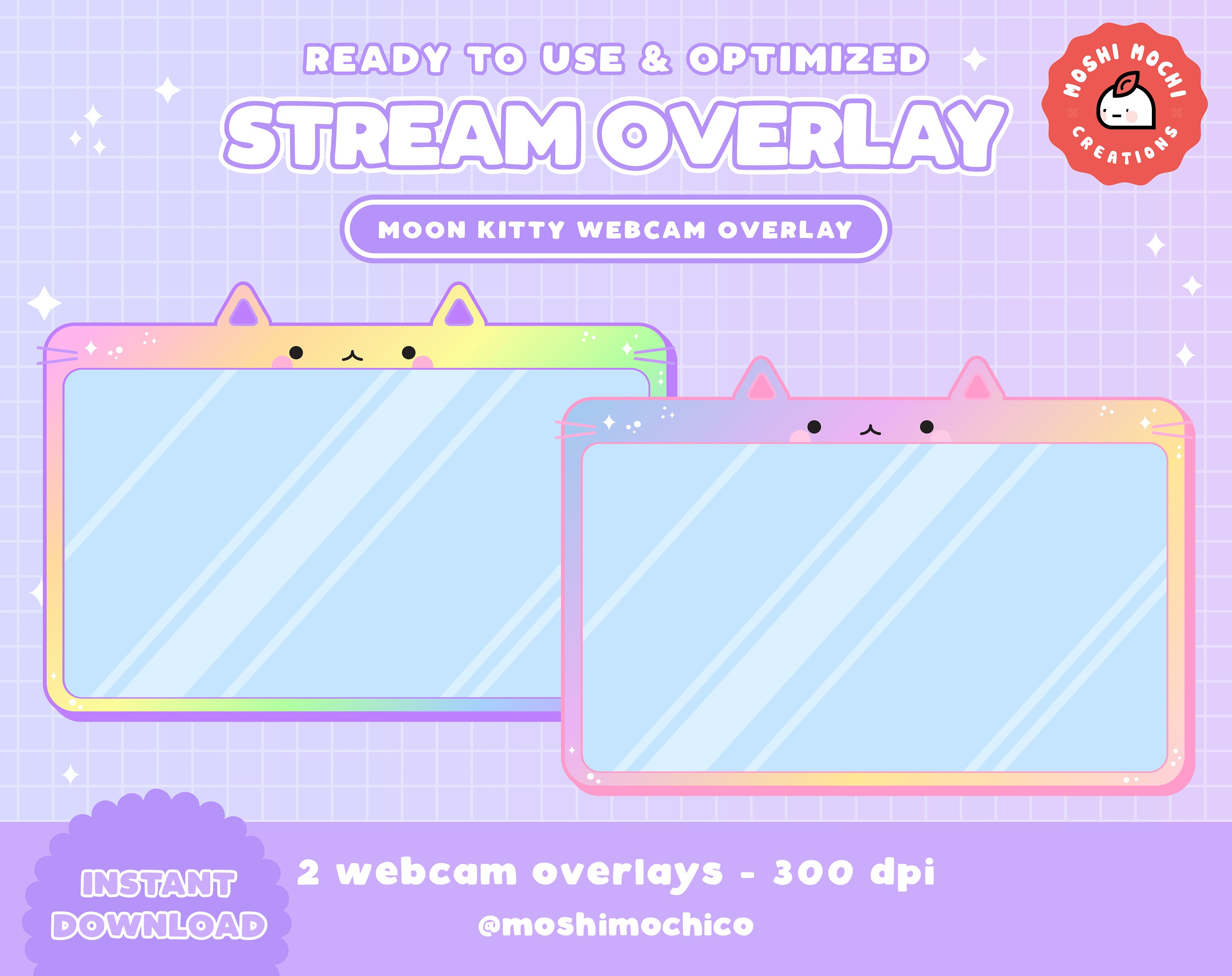 Twitch Cam Overlay Cute Kitty Cat