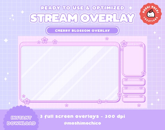 Chat Box Twitch Overlay Sakura Cherry Blossom (Download Now) 