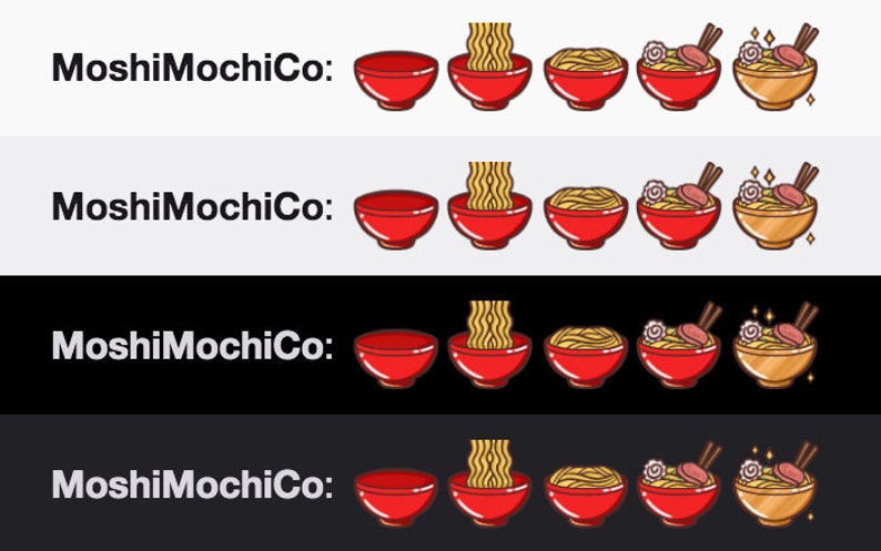Twitch Sub Badges / Bit Badges / Emote Cute Ramen Bowl | Etsy