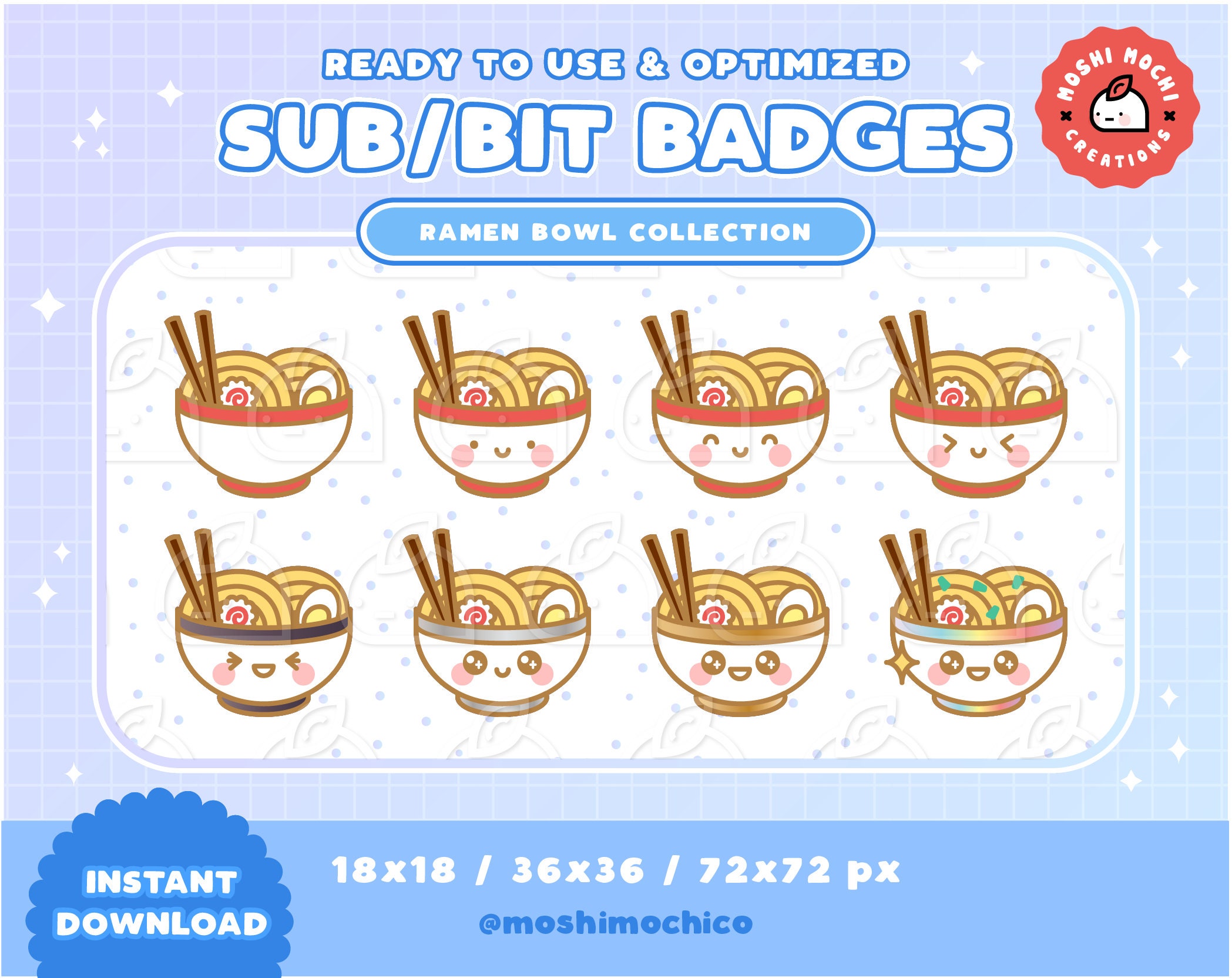 Noodle Box Badge/emote Twitch & Discord Sub Badge / Bit 