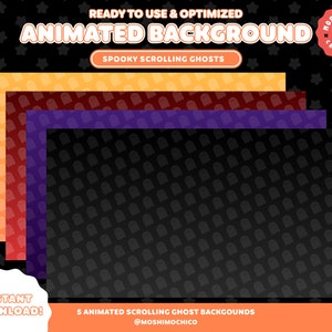Halloween Stream Background, Animated Spooky Ghost Overlay, Custom Stream, Creepy Cute Aesthetic, Stream Setup, Vtuber Background, Scene