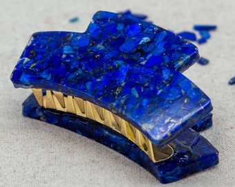 Lapis Lazuli Resin Hair Claw