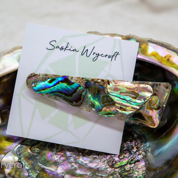 Abalone Shell Resin Hair Clip Barrette | Triangle Clip