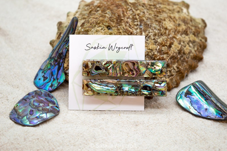 Abalone Shell Resin Hair Clip Barrette Set image 5