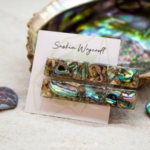 Abalone Shell Resin Hair Clip Barrette Set image 4