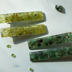 Emerald Rock Resin Hair Clip Barrette Set image 8