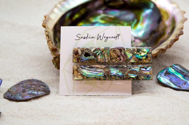 Abalone Shell Resin Hair Clip Barrette Set image 7