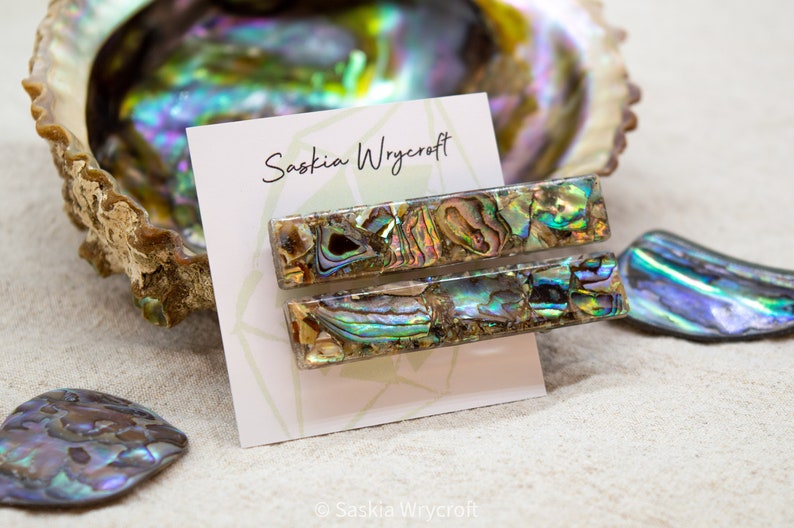 Abalone Shell Resin Hair Clip Barrette Set image 6