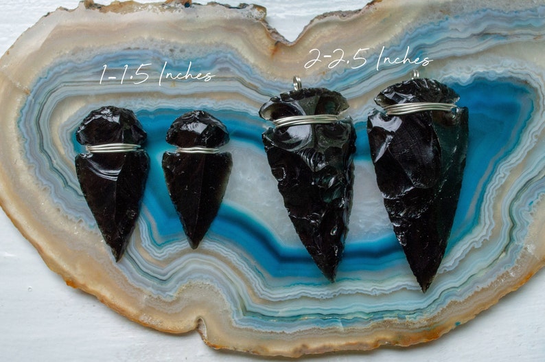 Black Obsidian Arrowhead Pendant image 2