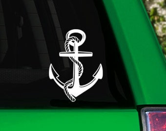 Anchor with Rope Car Window Decal Car Sticker Vinyl Decal Window Sticker Car Accesory