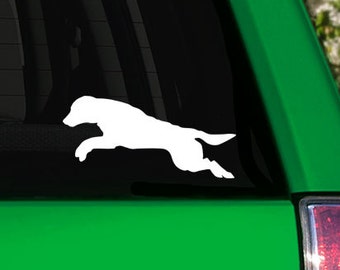 Hunting Dog Leaping Print Car Window Decal Car Sticker Vinyl Decal Window Sticker Car Accesory