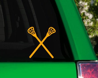 Lacrosse Sticks Car Window Decal Car Sticker Vinyl Decal Window Sticker Car Accesory