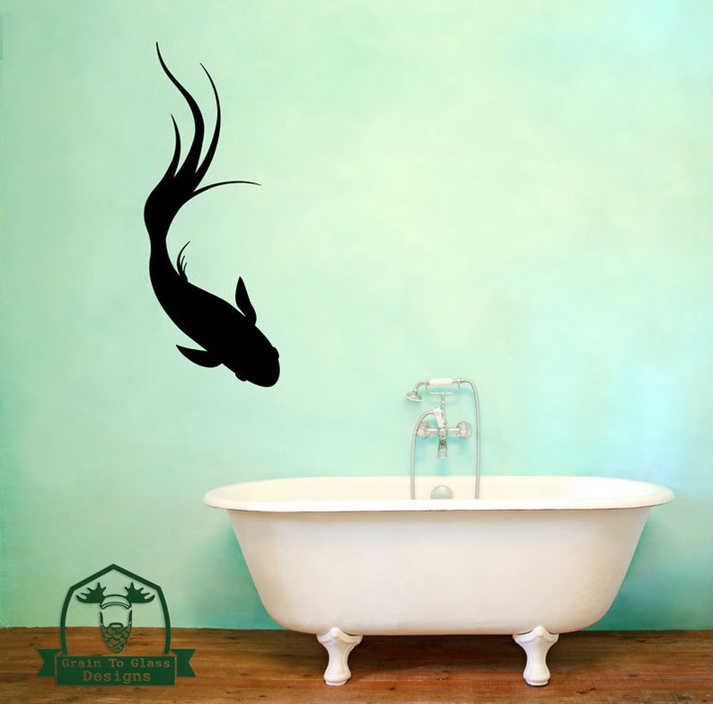 Koi Fish Wall Decor Decal Wall Decal Wall Mural Sticker Vinyl Etsy