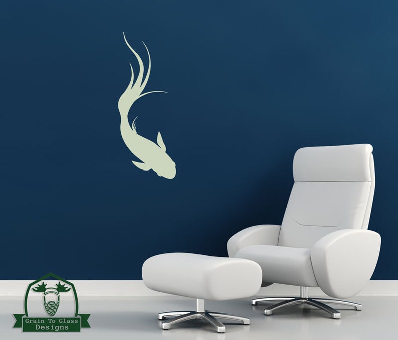 Glow in the Dark Koi Fish Wall Decor Decal Wall Decal Wall Etsy