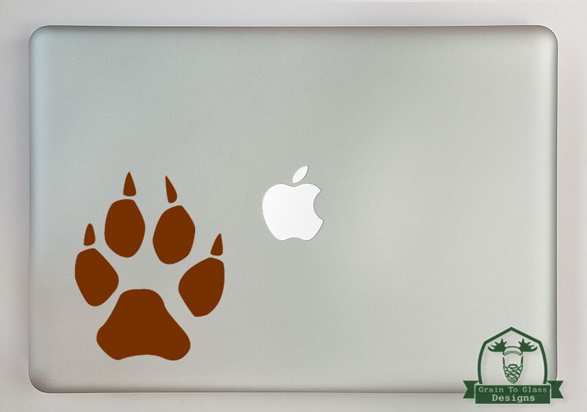 Wolf Paw Print Macbook Laptop Decal Etsy