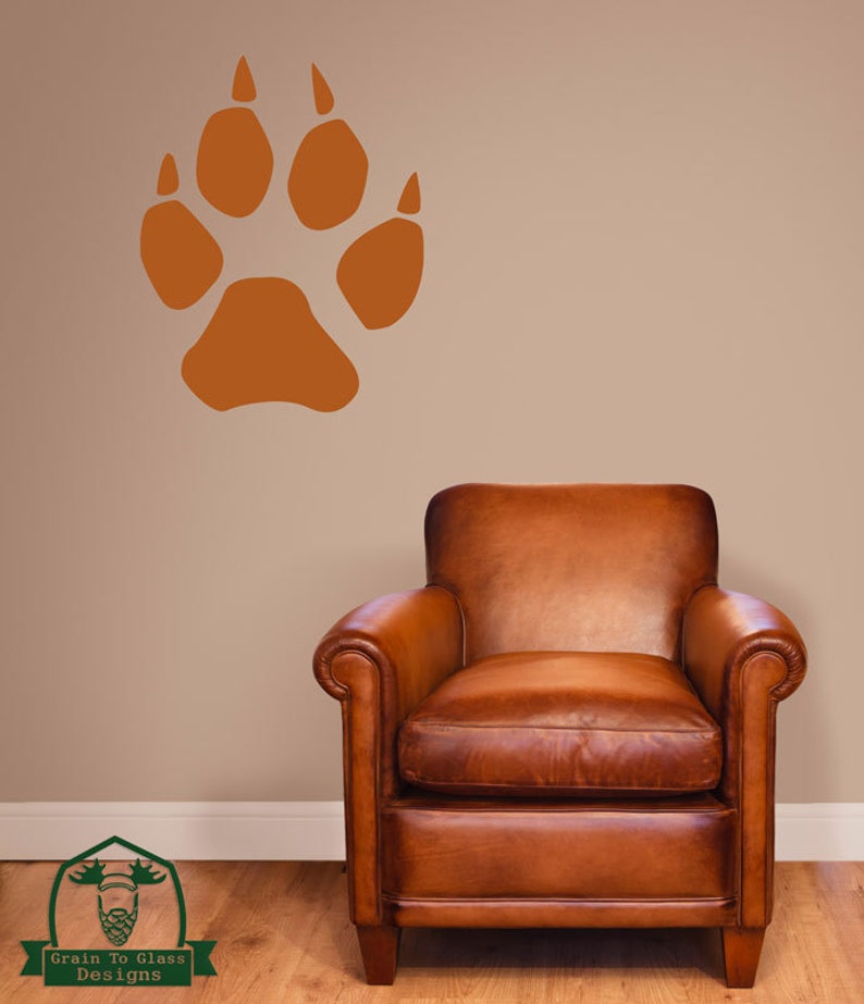 Wolf Paw Print Wall Decor Decal Wall Decal Wall Mural Sticker Etsy