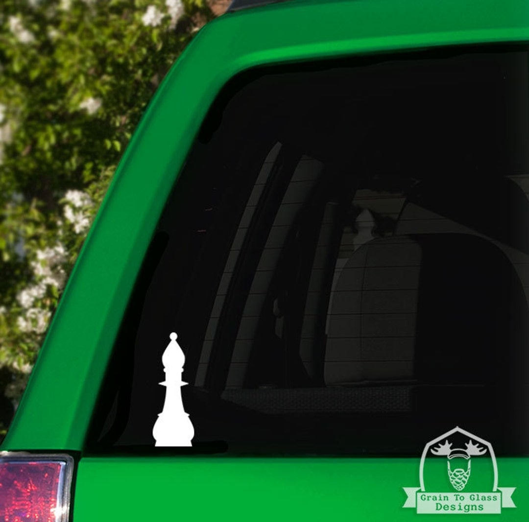 Chess Car Sticker Bishop Chess Piece Car Window Decal Car Sticker Vinyl Decal Window ...