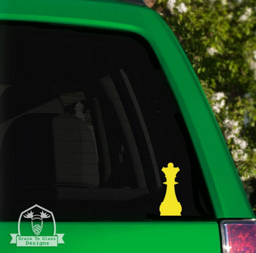 Chess Car Sticker Queen Chess Piece Car Window Decal Car Sticker Vinyl Decal Window ...