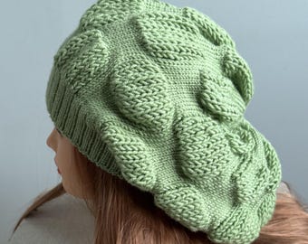 Patrón de tejido de gorro de adoquines: Gorro de punto texturizado (descarga digital)
