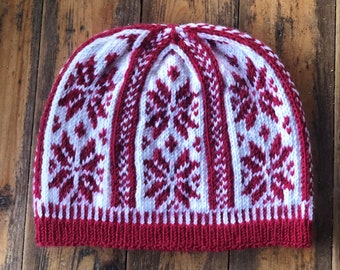 Patrón de tejido de gorro Northland, tutorial de tejido, patrón de gorro, tutorial de gorro, tejido nórdico