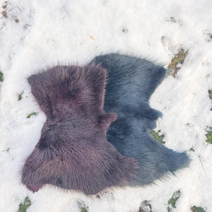 BIBERFELL, verschiedene Farben, gefärbt, Pelz rot braun blau Naturfarben Biberfell, weiches Leder, Tierfell, Biberfell, geschorener Biber,