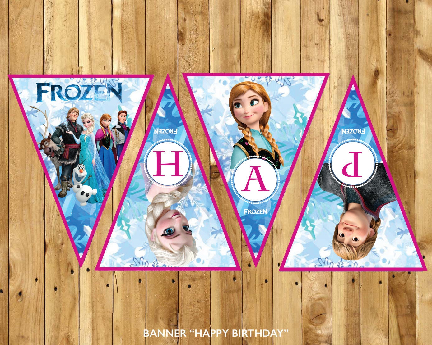 25 off frozen happy birthday banner frozen banner instant etsy