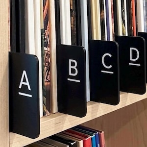 Divisori per dischi in vinile – Moderni organizer alfabetici bifacciali dalla A alla Z per LP, CD, DVD