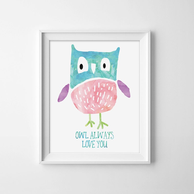 Owl Always Love You Printable Wall Art Instant Download Cute - Etsy