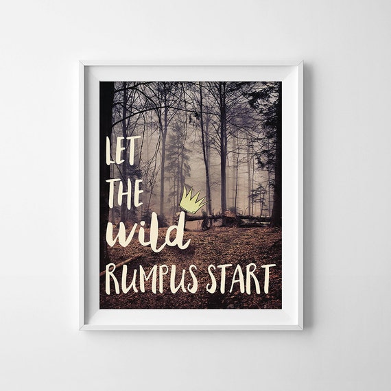 Let the Wild Rumpus Start Nursery Printable Playroom Art | Etsy