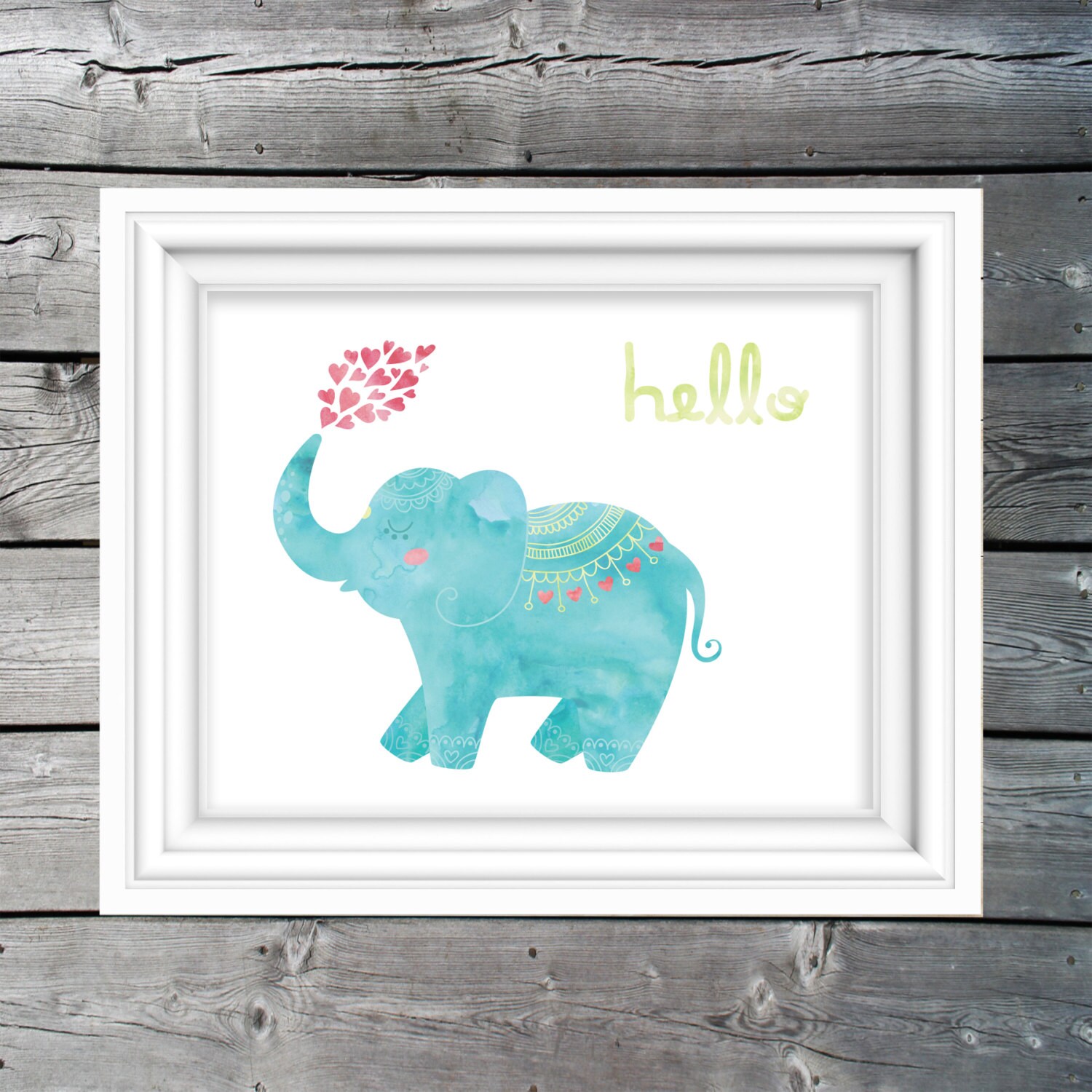 Elephant Print Elephant Art playroom Elephant Wall Art Digital Download