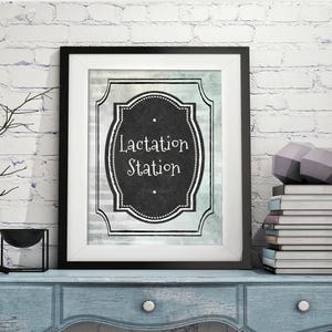 Printable Lactation Room Sign, Lactation Station, DIY New Mother Gift, Breast Pumping Breastfeeding sign home or office, jpg pdf 5x7 - 14x18