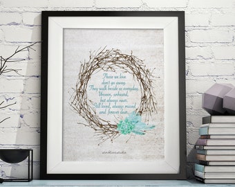 Those we love don&#39;t go away they walk beside us, Printable Remembrance Memorial or Funeral Sign 5x7 to 20x24 and 18x24 yard sign jpg