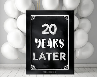 Class of 2003 Printable High School Reunion Party Decorations 20th Reunion, Twenty years Later Anniversary Sign jpg pdf 5x7 to 18x24 20x24