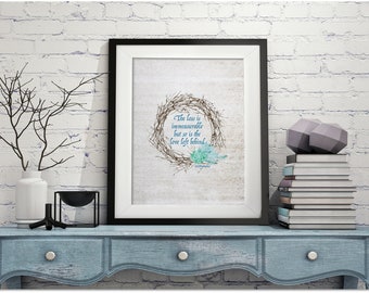 Sympathy Gift: Grief Quote Printable with Woodland Wreath (PDF JPG)