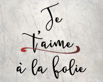 Je T Aime A La Folie Etsy Je T Aime A La Folie Etsy