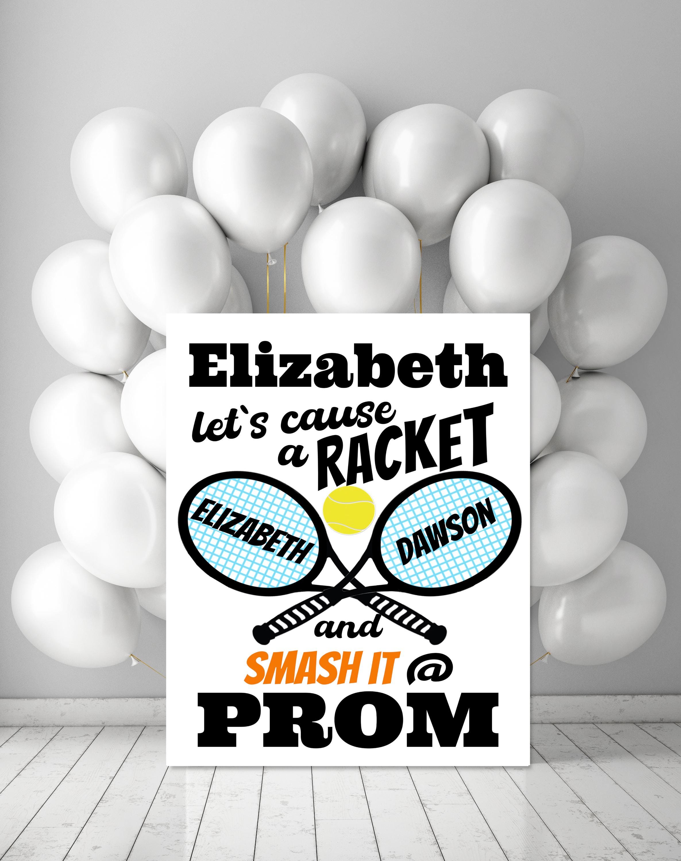 Personalized Tennis Player Promposal Sign: Custom Printable Prom Poster ...