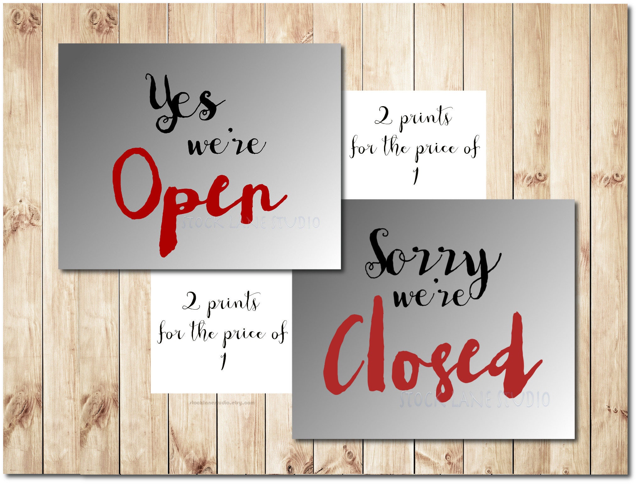 Open Closed Printable signs Yes We're Open Sorry | Etsy