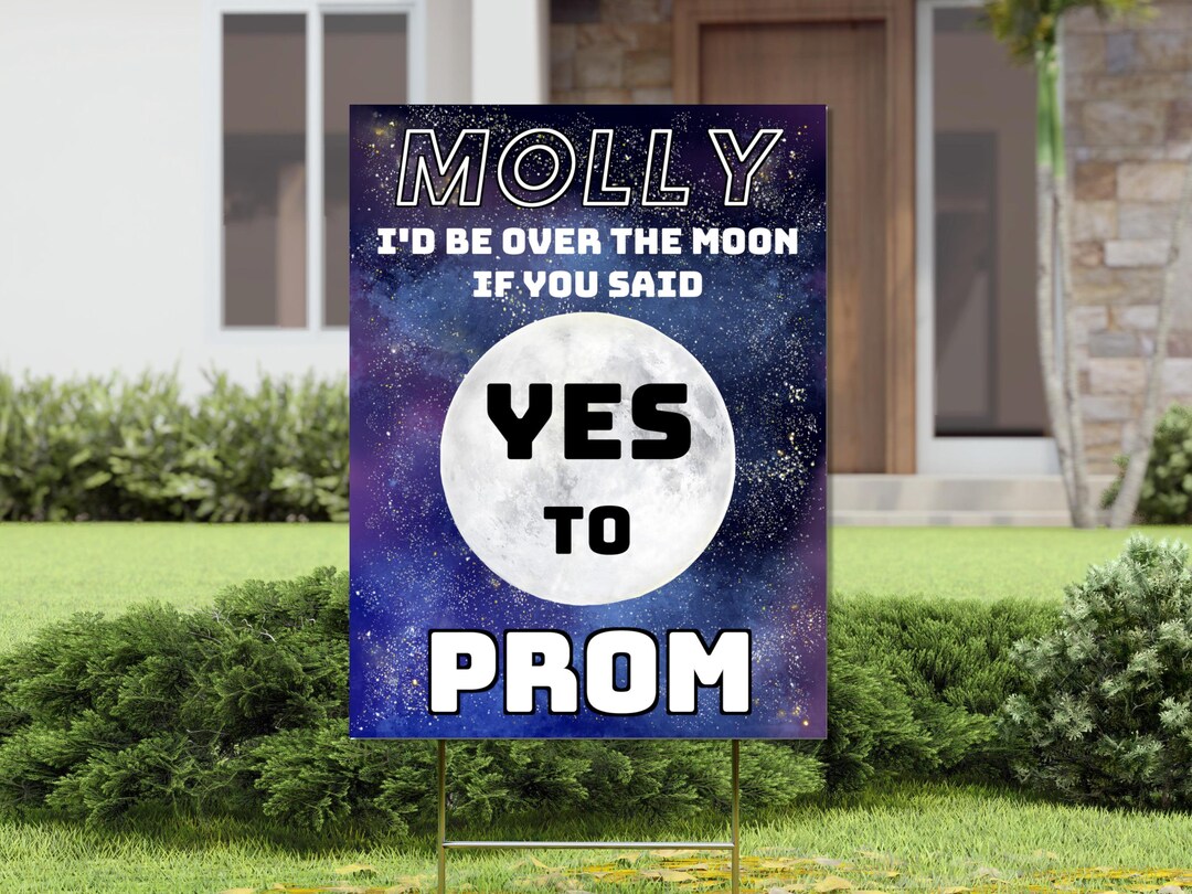 Personalized Galaxy Prom Promposal, Over the Moon Yes to Homecoming ...