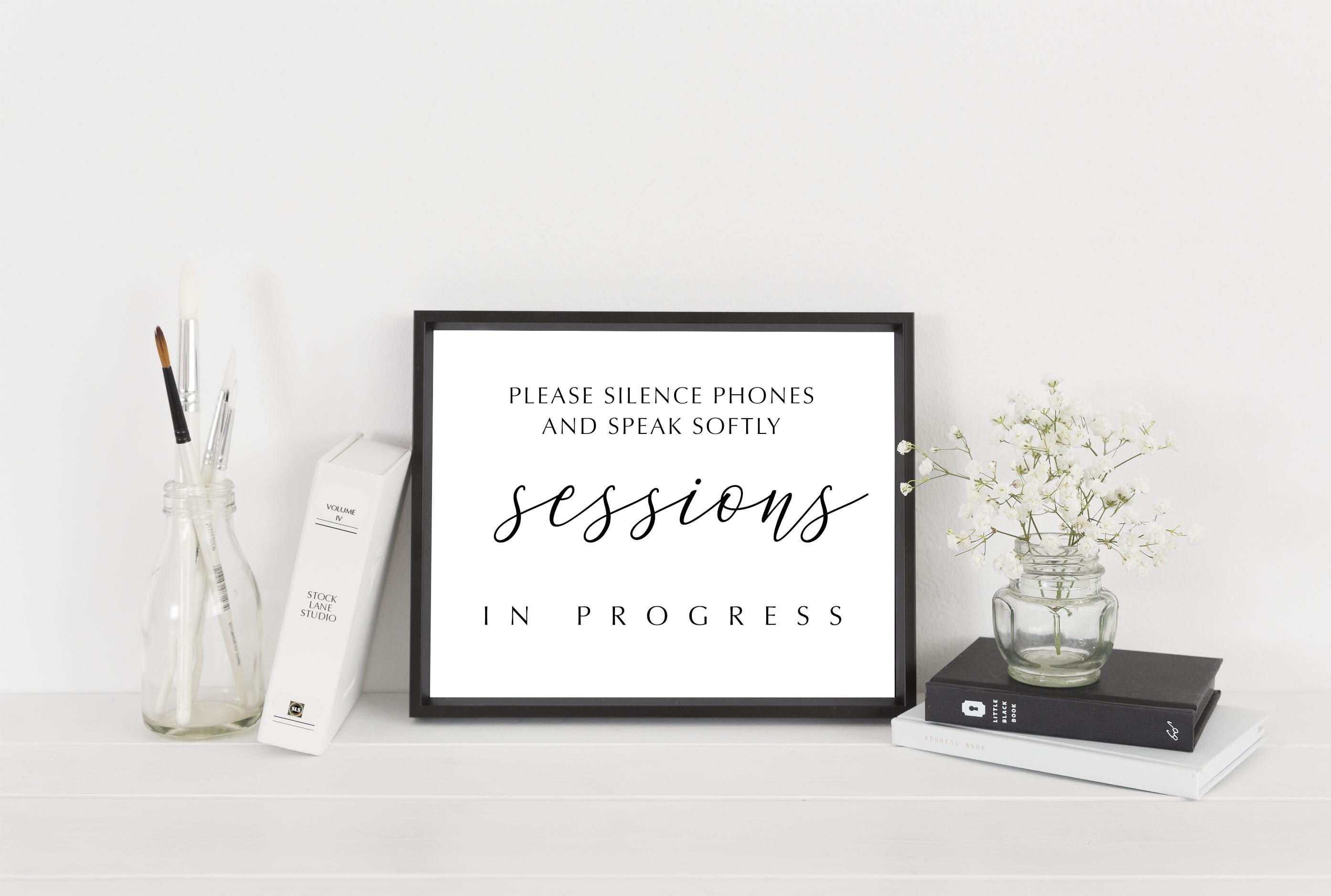 Printable Quiet Sign Silence Phones Speak Softly | Digital Office ...